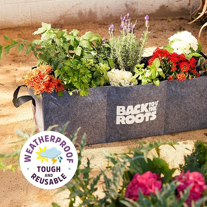 Back to The Roots Breathable Raised Bed (Provides More Oxygen to Roots) 9 Cu. Ft. No Assembly Needed Reusable &amp Weatherproof