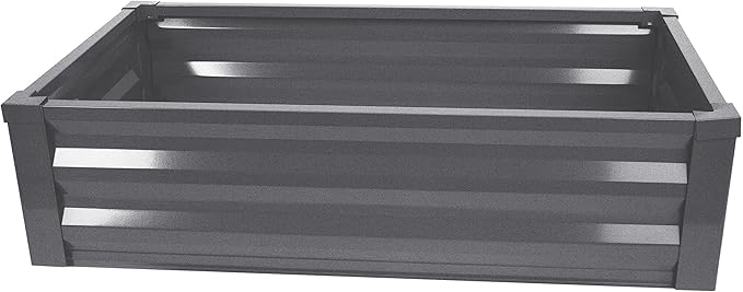 Greenes Fence Powder-Coated Metal Raised Garden Bed Planter 24 W x 48 L