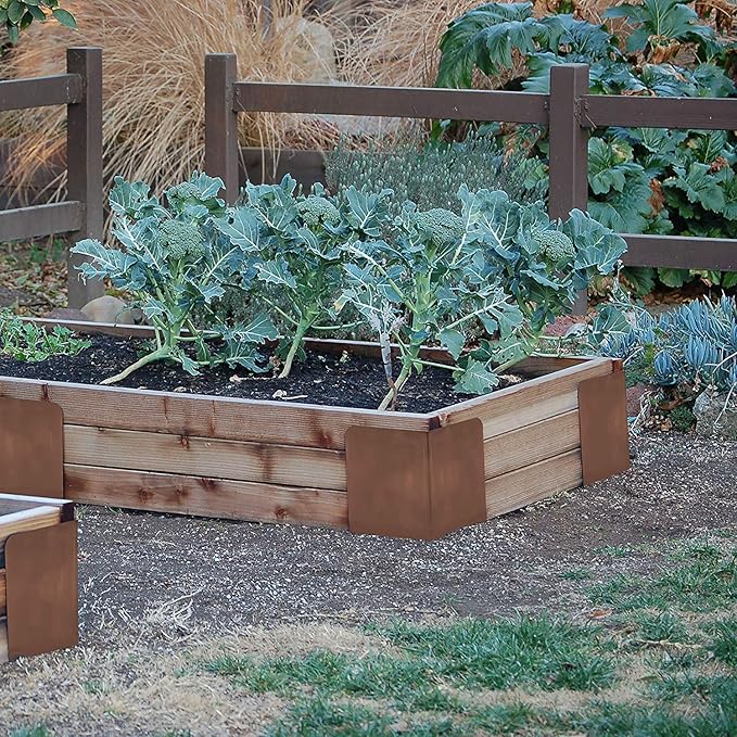 Garden Bloom 11029BL Instabrace Raised Garden Bed Corner Brackets No Size Brown