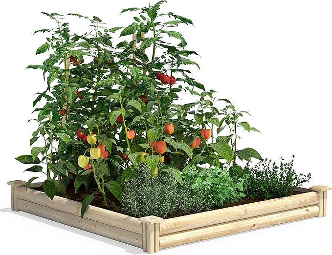 Greenes Fence Spruce Raised Garden Bed 4' x 4' x 5.5 (2-Pack) - Made in USA with North American Spruce