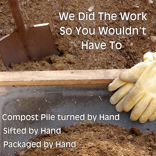 Horse Poop 100% Natural Aged Unpasteurized Composted Manure and Sifted Premium Garden Soil Amendment for Plants Compost Tea and Mushroom Substrate (10 lbs)