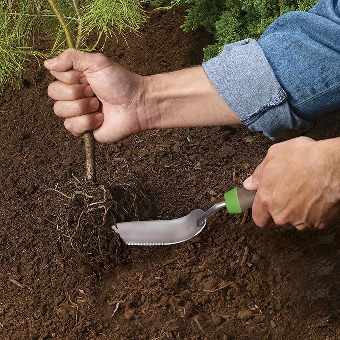 Gardening Ergonomic Gel Hand Tool Bundle: Trowel Hand Cultivator Weeder Hoe