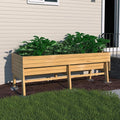 MUPATER Raised Garden Bed Outdoor for Vegetables with Legs Large Elevated Garden Planter Box Wooden with Liner Design for Herbs Natural