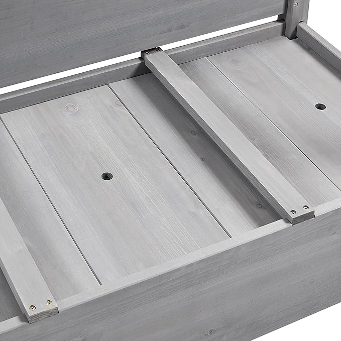 Topeakmart 2-Tier Elevated Stand Raised Bed Planting Planter Bed Box for Flower Vegetable Gardening Outdoor Gray