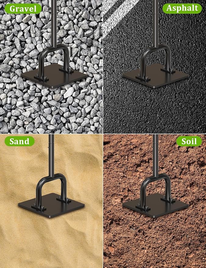 10 x 10 Heavy Duty Steel Tamper with 61 Handle Hand Compactor Tool for Soil Gravel Sand Asphalt Paver Base Driveway and Yard