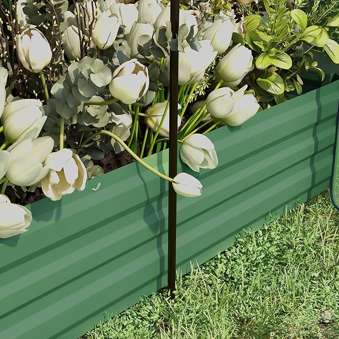4x8ft Premium Heavy Duty Durable UV-Resistant Garden Shade and Cage Protection System Raised Bed Green Optimal Plant Growth