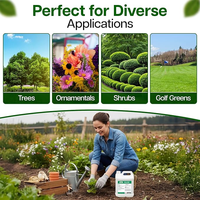 22-0-0 Liquid Nitrogen Fertilizer for Lower Soil Temps &amp High pH - Ammonium Sulfate Fertilizer with 40% Slow-Release Nitrogen 4% Sulfur for Quick Absorption - 2.5 Gallon