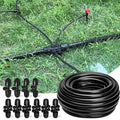 100FT 1/2 Inch Drip Irrigation Tubing with 10 Pack 1/2 to 1/4 Drip Irrigation Fittings Drip Line Hose &amp Push-to-Fit 3-Way | 4-Way | 6-Way Splitter Connectors for Drip Irrigation System