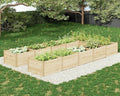 AMERLIFE U-Shaped Raised Garden Bed 7.5Wx15Dx1.6H Free Combination Outdoor Wooden Raised Garden Bed Planter with 19.6 Depth Planter Box
