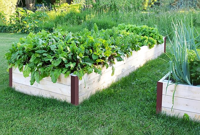 Meranti Raised Garden Bed Corner Brackets – Set of 4 – Compatible with 20-24 Inch Height DIY Flower or Vegetable Garden