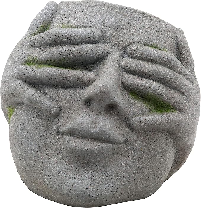 Generic Resin 9 H NO See Planter Gray