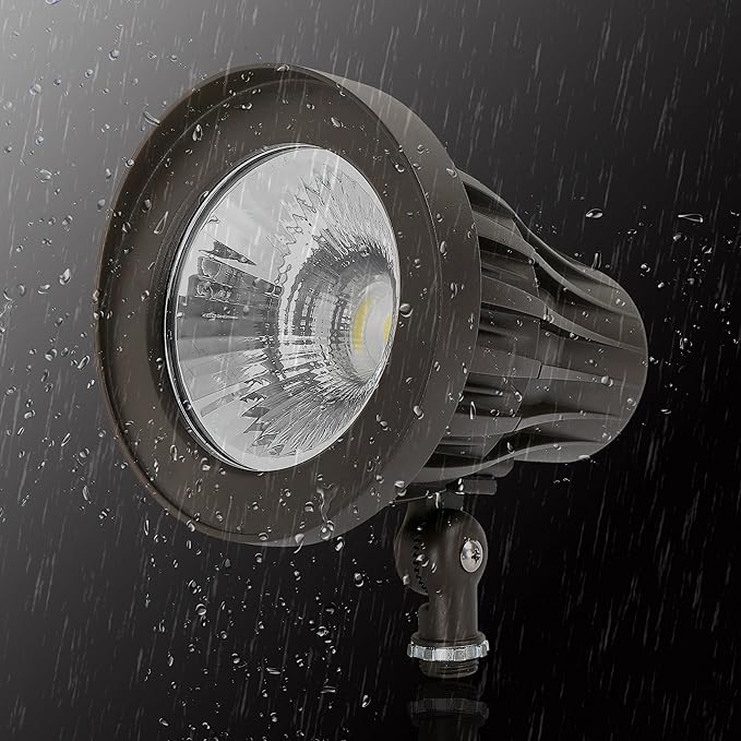 GKOLED 20W 4000K Bullet/Round Outdoor Spotlight 44 Degree Beam Angle Light with 30-Pack Waterproof Large Size Wire Connectors