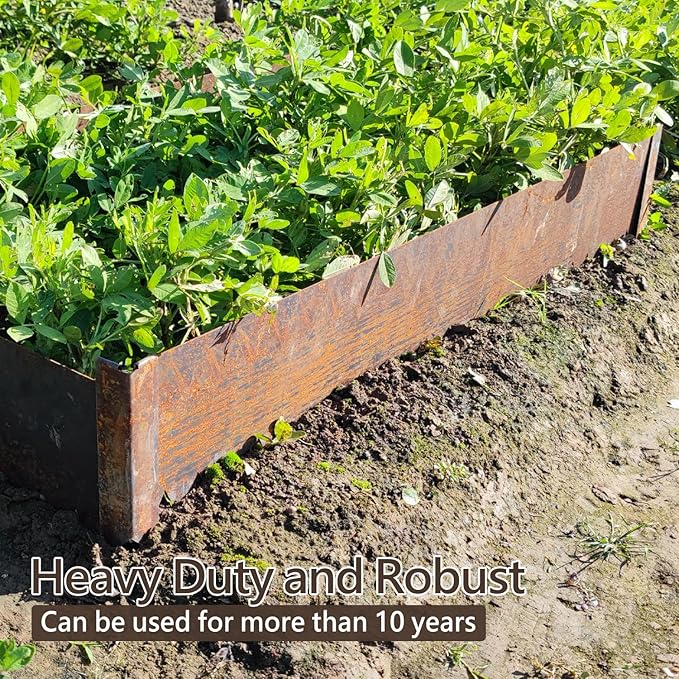 Cor-Ten Steel Raised Planter with Rust Patina Finish Pre-Rusted Cor-Ten Raised Garden0 Bed Kit2FT x 2FTx 14IN