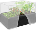 UNIFAMILY Fabric Raised Garden Bed Kit Breathable Raised Garden Bed with Cover Garden Beds Outdoor with Plant Protection Mesh Netting for Vegetable Flower Herbs and Strawberry