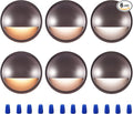 CLOUDY BAY [6 Pack] 3CCT Low Voltage LED Deck Lights Outdoor2700K/3500K/5000K SelectableLandscape Step Stair Railing Fence Light Wired3W12V-24V AC/DCBronze