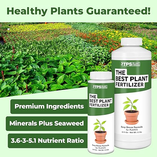 The Best Plant Fertilizer – Liquid Plant Food for Lush Growth Stronger Roots &amp Vibrant Plant Health 32 oz