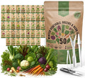 50 Winter Vegetable Garden Seeds Variety Pack - 43450+ Non-GMO Heirloom Seeds for Outdoors &amp Indoor Home Gardening Including Kohlrabi Lettuce Radish Onion Choy Spinach Cauliflower Collard