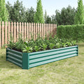 Raised Garden Bed Outdoor 6×3×1ft Metal Raised Rectangle Planter Beds for Plants Vegetables and Flowers - Green