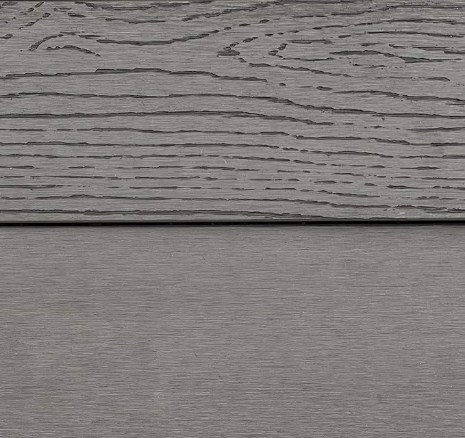 Vita Urbana 4 Foot x 4 Foot x 11 inch Embossed Vinyl Modular Garden Bed Slate Gray Grey Woodgrain PVC BPA and Pthalate Free VT17600