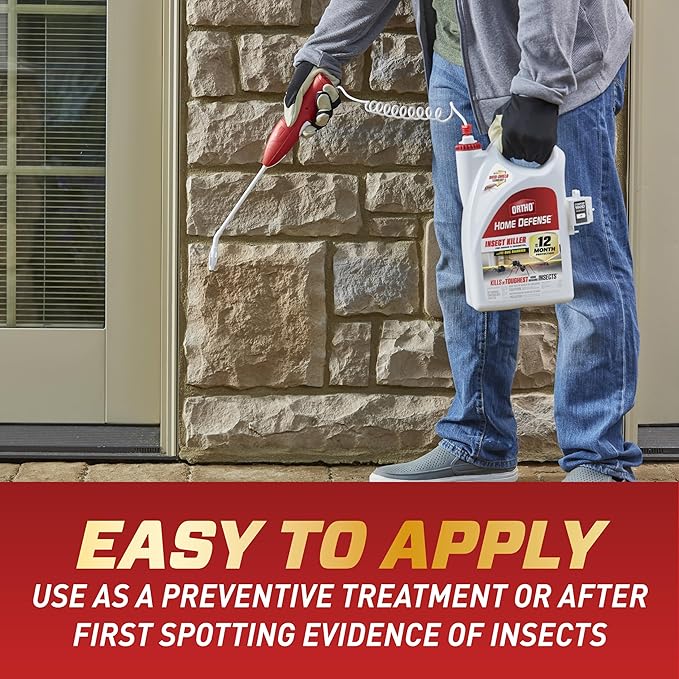 Ortho Home Defense Insect Killer for Indoor and Perimeter2 with Comfort Wand - Ready-To-Use Bug Spray Kills Ants Cockroaches &amp Spiders 1.1 gal. (2-pack)