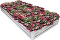 Sunnydaze Galvanized Steel Rectangular Raised Garden Bed - for Flowers Plants and Vegetables - Silver - 4 x 8 ft