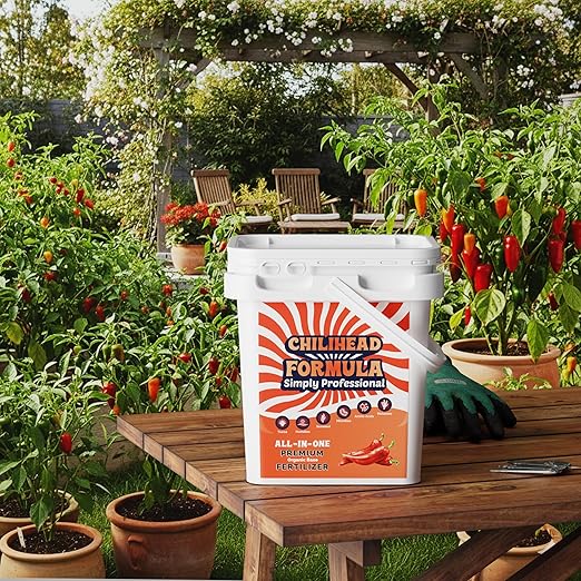 Chilihead Formula - All-in-One Fertilizer for Peppers &amp Chilies with Balanced Nutrition - Water Soluble Plant Food for Bold Harvests &amp Thriving Plants - 5 LB Pail