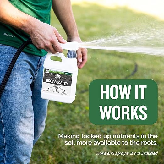 Turf Titan Root Booster – Grass Probiotic &amp Garden Booster – Natural Liquid Probiotic for Lawn Care – Green Lawn Enhancer for Yard Maintenance – Covers up to 8000 Sq Ft