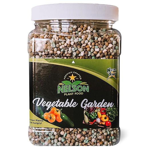 Nelson - All Vegetable Garden Plant Food Granular Fertilizer Multi-Purpose High Calcium Phosphorus Micronutrients for In-Ground Gardens Containers &amp Greenhouses NutriStar 12-14-11 (2 lb.)