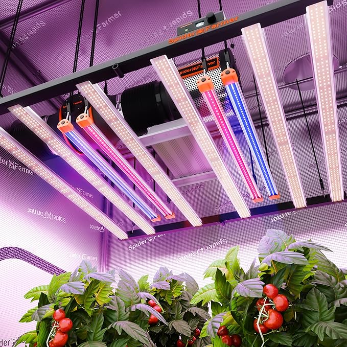 Spider Farmer 2026 Upgraded UV30 &amp IR16 LED Grow Light 365-370nm UV &amp 730-745nm IR Supplemental Light for Indoor Plants 2X2 3X3 4X4 Grow Tents 23.6 Long Bars Set