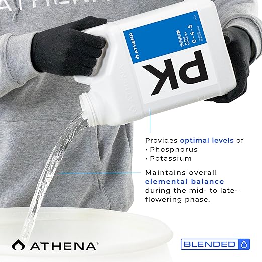 Athena Blended PK | Bloom Booster Fertilizer for Mid-to-Late Flowering | Liquid Bloom Fertilizer | NPK 0-4-5 | 1 Gallon