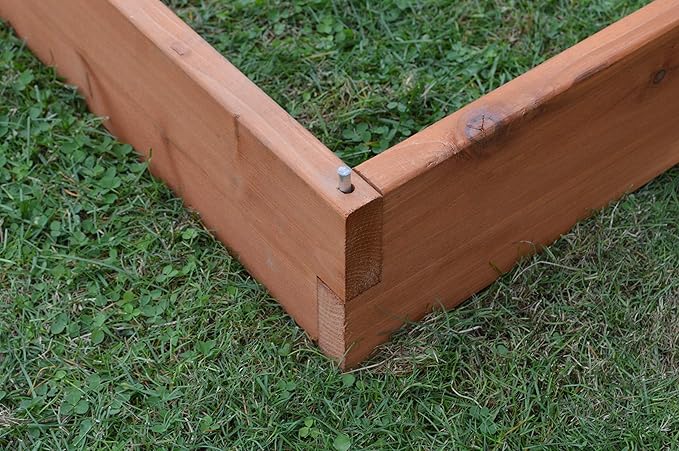 DutchCrafters Red Cedar Wood Raised Vegetable Garden Bed - Amish Made in USA (5.5 Raised Bed Cedar Stain)