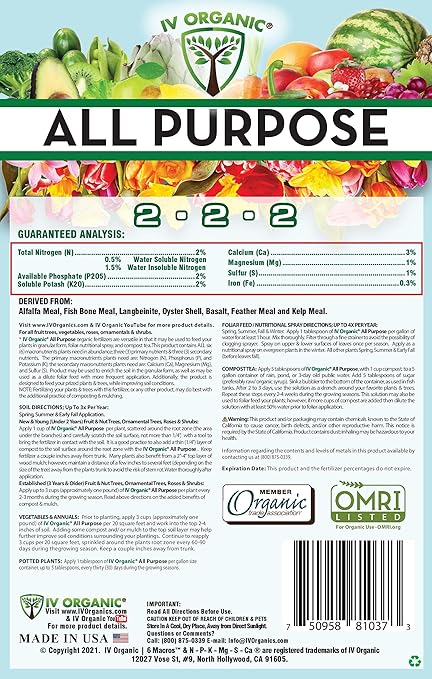 IV Organic All Purpose | Premium Blend Fertilizer (11.8 oz)