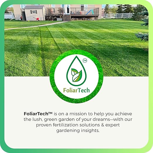 Humic Acid Organic Lawn Fertilizer - Fulvic Humic Mineral Blend for Trees Shrubs Ornamentals Vegetables &amp Crops - FoliarTech 2.6 Gallons