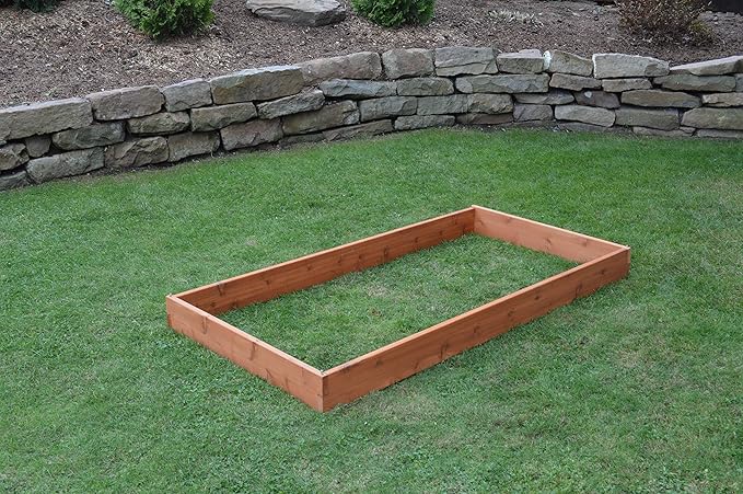 DutchCrafters Red Cedar Wood Raised Vegetable Garden Bed - Amish Made in USA (5.5 Raised Bed Cedar Stain)
