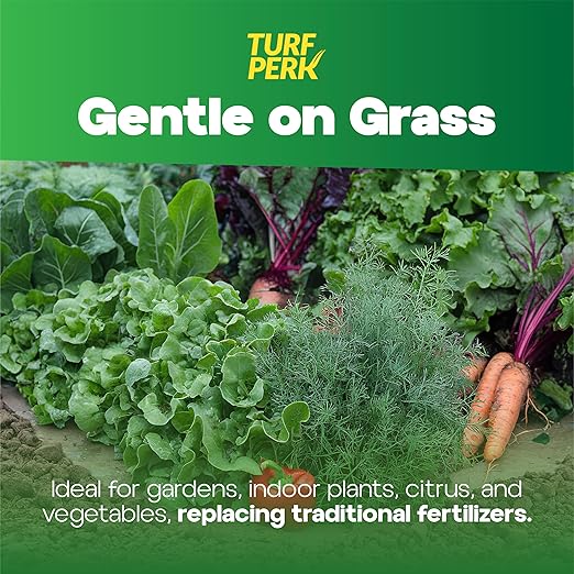 Turf Perk Garden Perk All Natural Liquid Solution – 32 fl oz Hose-End Spray – Concentrate Makes Up to 32 Gallons – Plant &amp Vegetable Nutrient Formula – Lawn &amp Garden Use – Safe for Pets