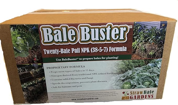 Straw Bale Gardening Twenty Bale Preparation kit Traditional Refined NPK Formulation 24 lbs (not Organic)