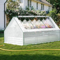 Raised Garden Bed with Self-Watering System 8x4x1 ft Elevated Planter Boxes Outdoor with PE Cover Galvanized Raised Beds for GardeningVegetablesFlowers Backyard Patio