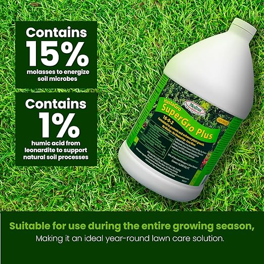 Medina Agriculture Products HastaGro 16-0-2 SuperGro Plus No Phosphorus Lawn Fertilizer with Molasses and Humic Acid