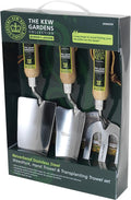 Spear &amp Jackson 3056KEW Kew Gardens Neverbend Stainless 3 Piece Hand Tool Gift Set – Planting Trowel Transplant Trowel &amp Weed Fork – Mirror-Polished Stainless Steel Heads