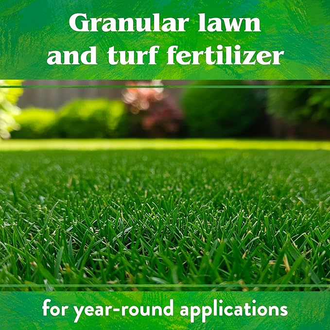 Down To Earth All Natural Fertilizers Organic Bio-Turf Lawn Food for Grass Landscape and Ornamentals - Works with Lawn Spreaders 8-3-5 25 Lb