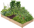Yaheetech 8×4ft Wooden Horticulture Raised Garden Bed Divisible Elevated Planting Planter Box for Flowers/Vegetables/Herbs in Backyard/Patio Outdoor Natural Wood 93 x 48 x 10in