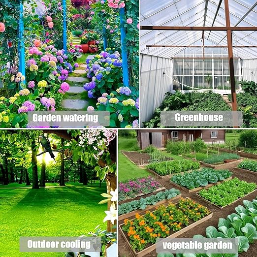 49FT Drip Irrigation Kits Garden Irrigation System360-degree Bending Dropper atomizing Copper Nozzle Quick ConnectorGarden Plant Lawn Courtyard Watering System