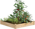 Greenes Fence Classic Cedar Raised Garden Bed 4' x 4' x 7 (1/2 Thick) - Made in USA with North American Cedar
