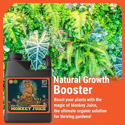 Cronk Nutrients Monkey Juice – Bacillus Root Inoculant – Organic Solution to Increase Your Plants Health – Root Mass Enhancer for Plant Growth and Flowering Boost 500mL