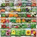 Sow Right Seeds - Complete Garden Seed Collection for Planting - 45 Non-GMO Heirloom Vegetable Herb and Flower Varieties - Every Seed You Need to Plant and Grow a Bountiful Home Garden - Great Gift