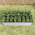 Bellemave Raised Garden Beds Outdoor Galvanized Planter Box Versatile Metal Planter Kit for Plants Vegetables and Flowers-6×3×1ft Silver