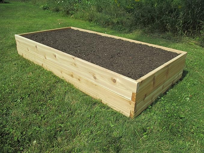 Infinite Cedar Premium Cedar Raised Garden Bed - 3' x 6' x 11 - Handcrafted in Maine from North American Western Red Cedar Wood