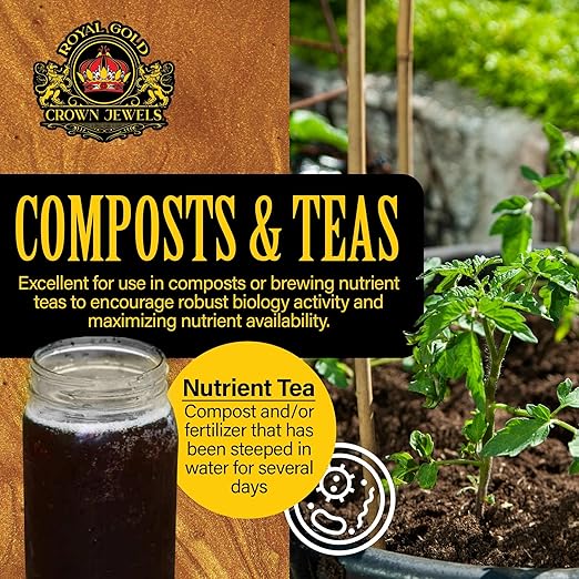 Royal Gold Crown Jewels Organic All Purpose 5-5-5 Dry Soluble Fertilizer 5 lbs - Excellent for Pre-Amending Soils Top-Dress Applications in Composts and Nutrient Teas