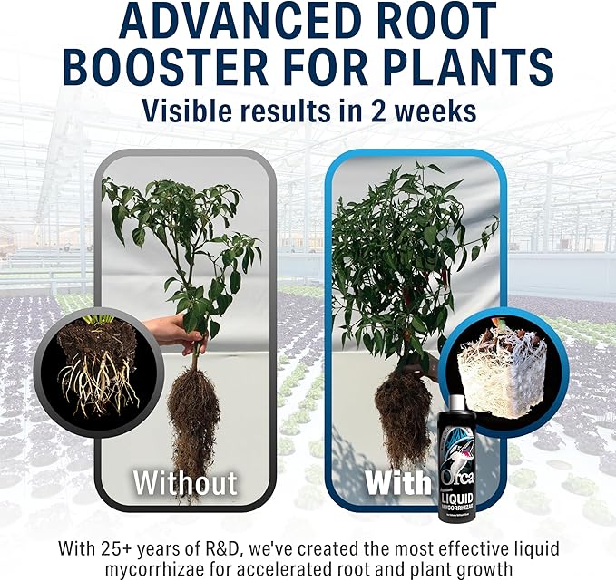 1 Gallon Orca Liquid Mycorrhizae for Plants - Mycorrhizal Fungi Root Stimulator and Booster - Enhance Plant Success with Microbes for Soil