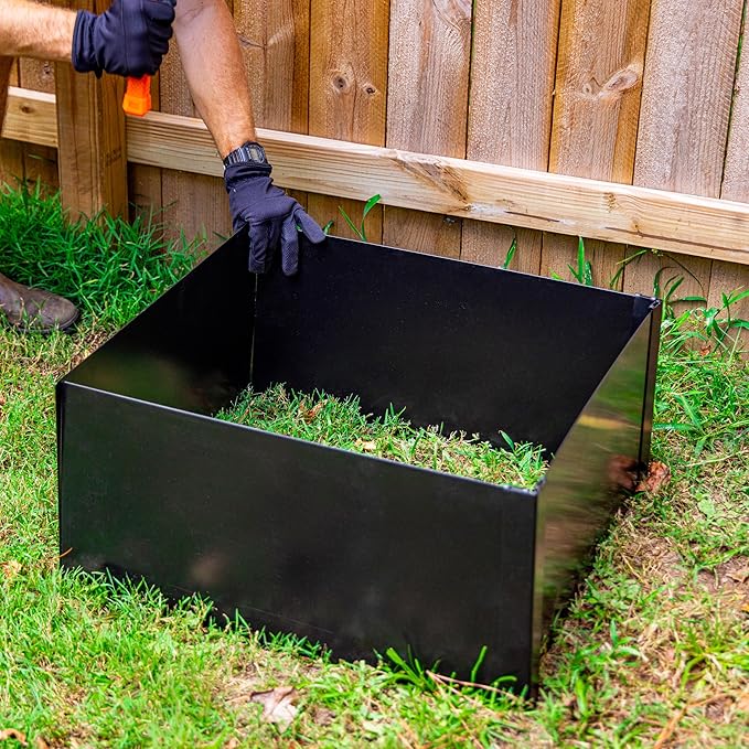 14 in. Tall x 2 ft x 2 ft Metal Raised Garden Bed Kit – Steel Garden Box with Serrated Ground Edging Rust-Resistant Planter for Vegetables Flowers &amp Herbs Made in USA by Tie Down